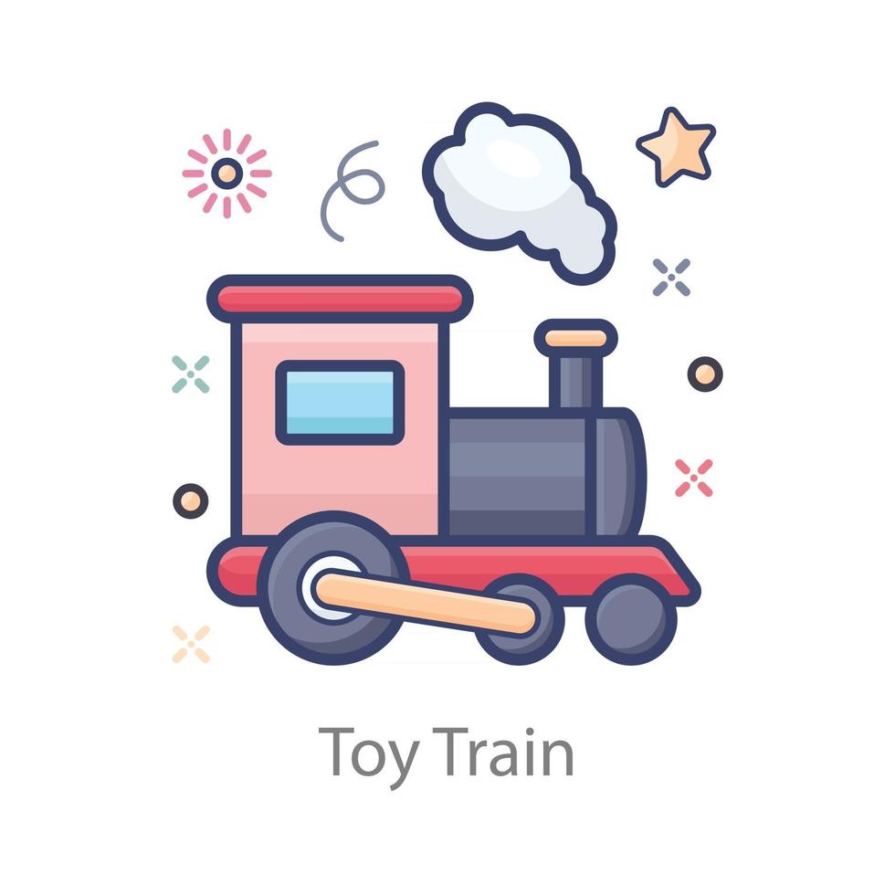 tren de juguete para niños vector