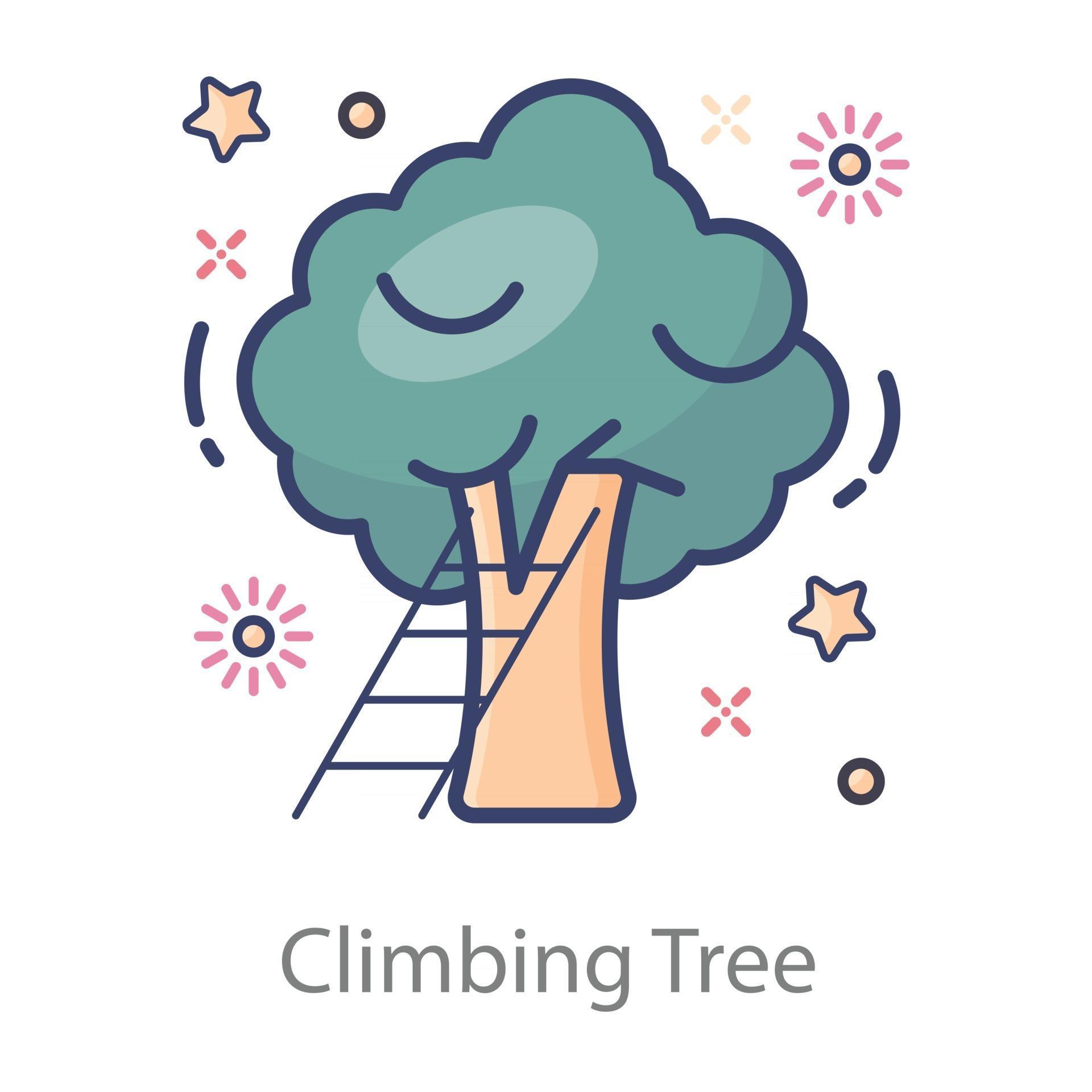 Climbing Tree concept 2573898 Vector Art at Vecteezy