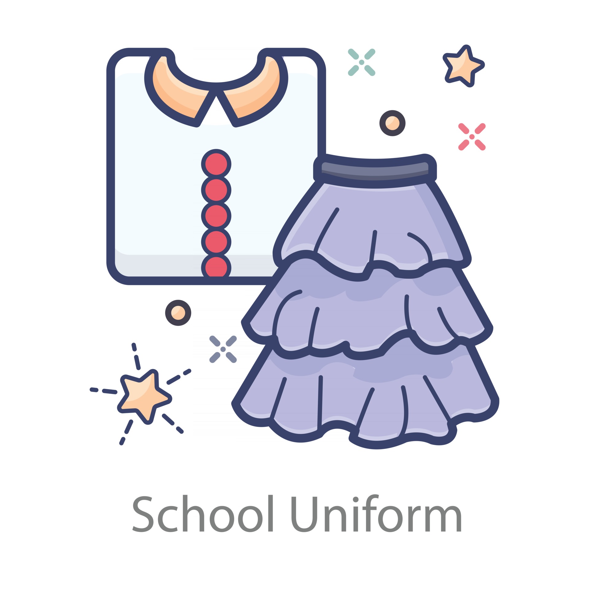 School Uniform Design 2573903 Vector Art at Vecteezy