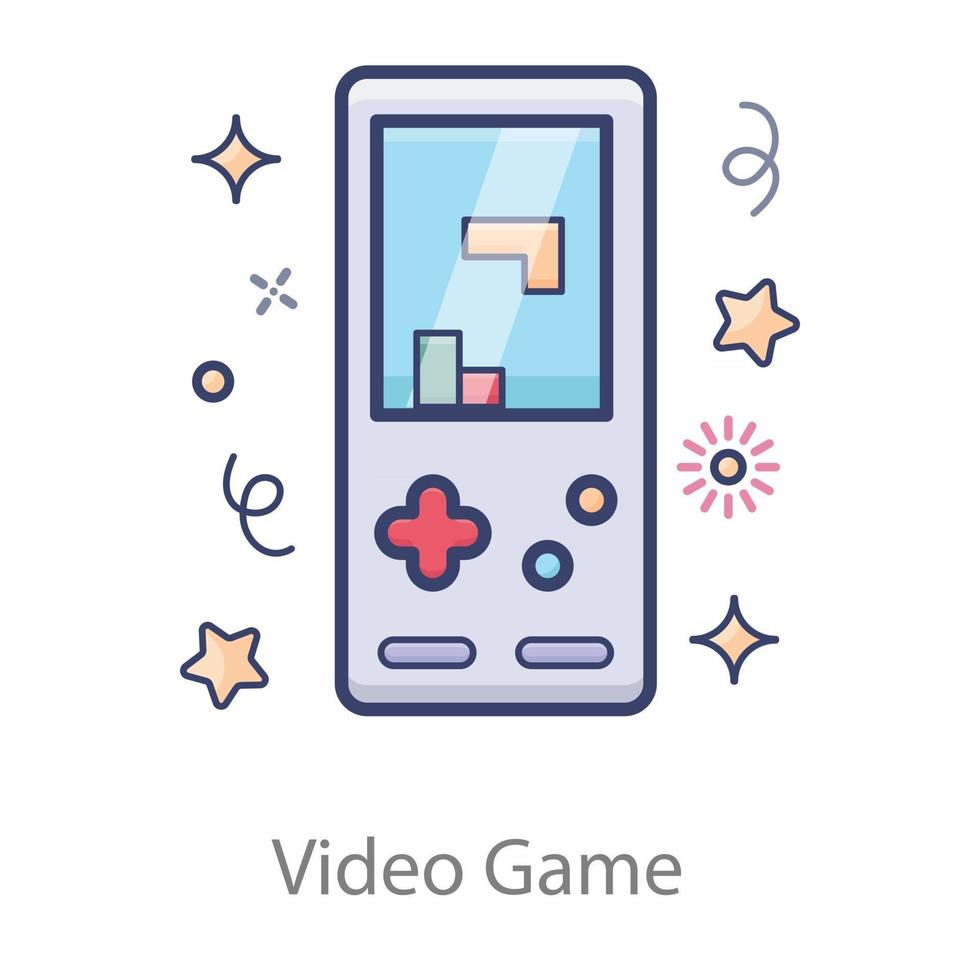 Portable  Video Game vector