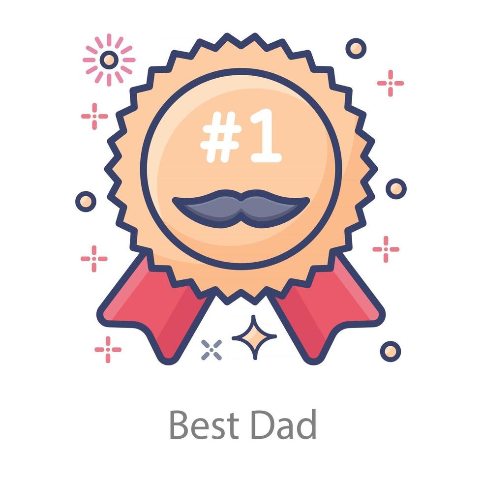 Best Dad Badge vector