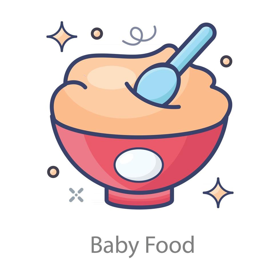 Baby Food Bowl vector