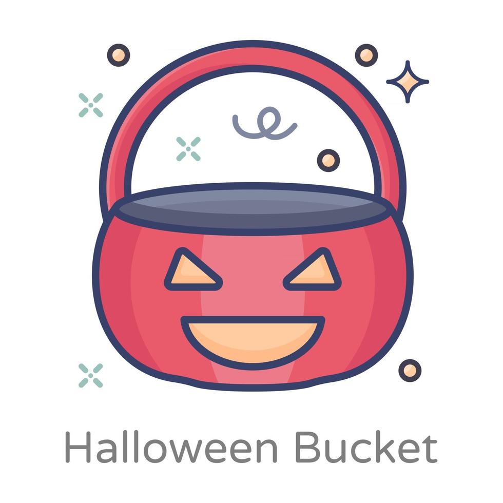 Halloween Basket Design vector
