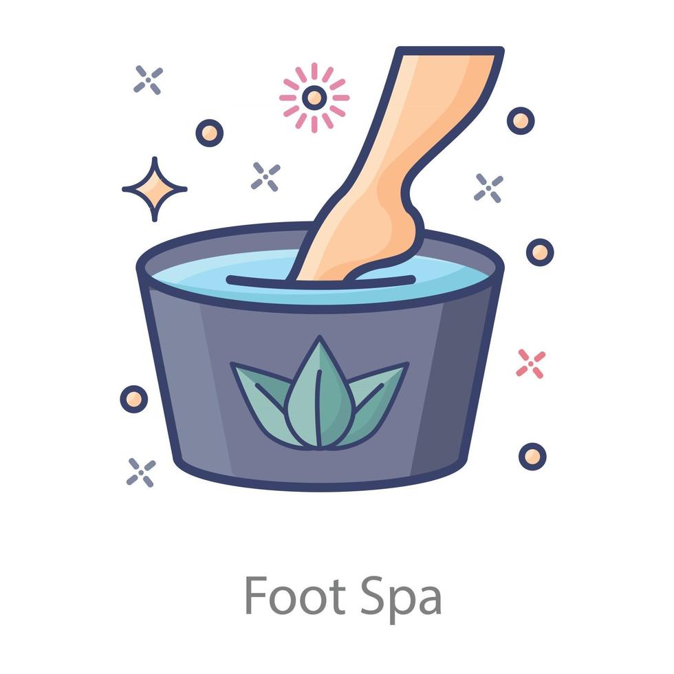 diseño de spa para pies vector