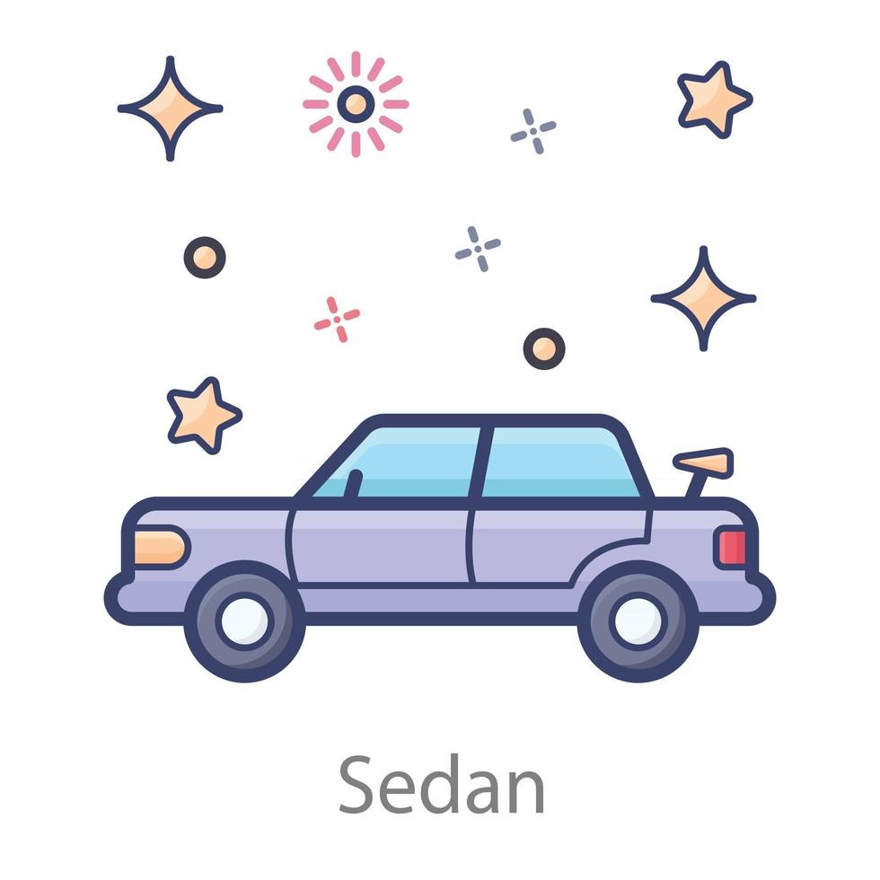 Sedan in Trendy Style vector
