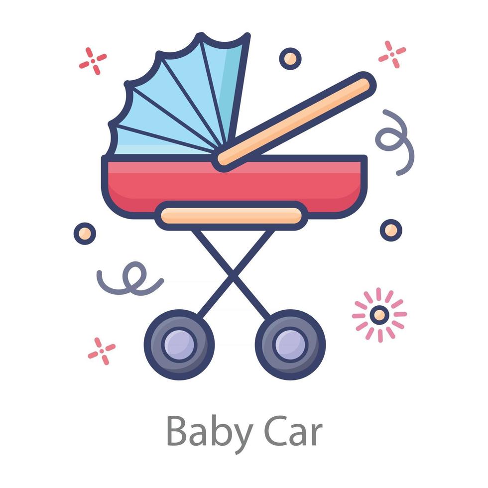 Baby Car Buggy vector