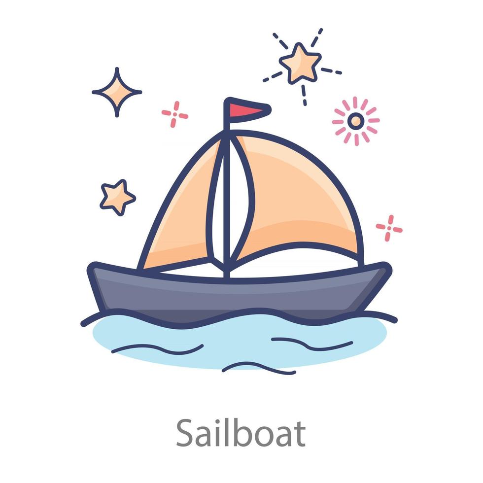 Sailboat and Yacht vector