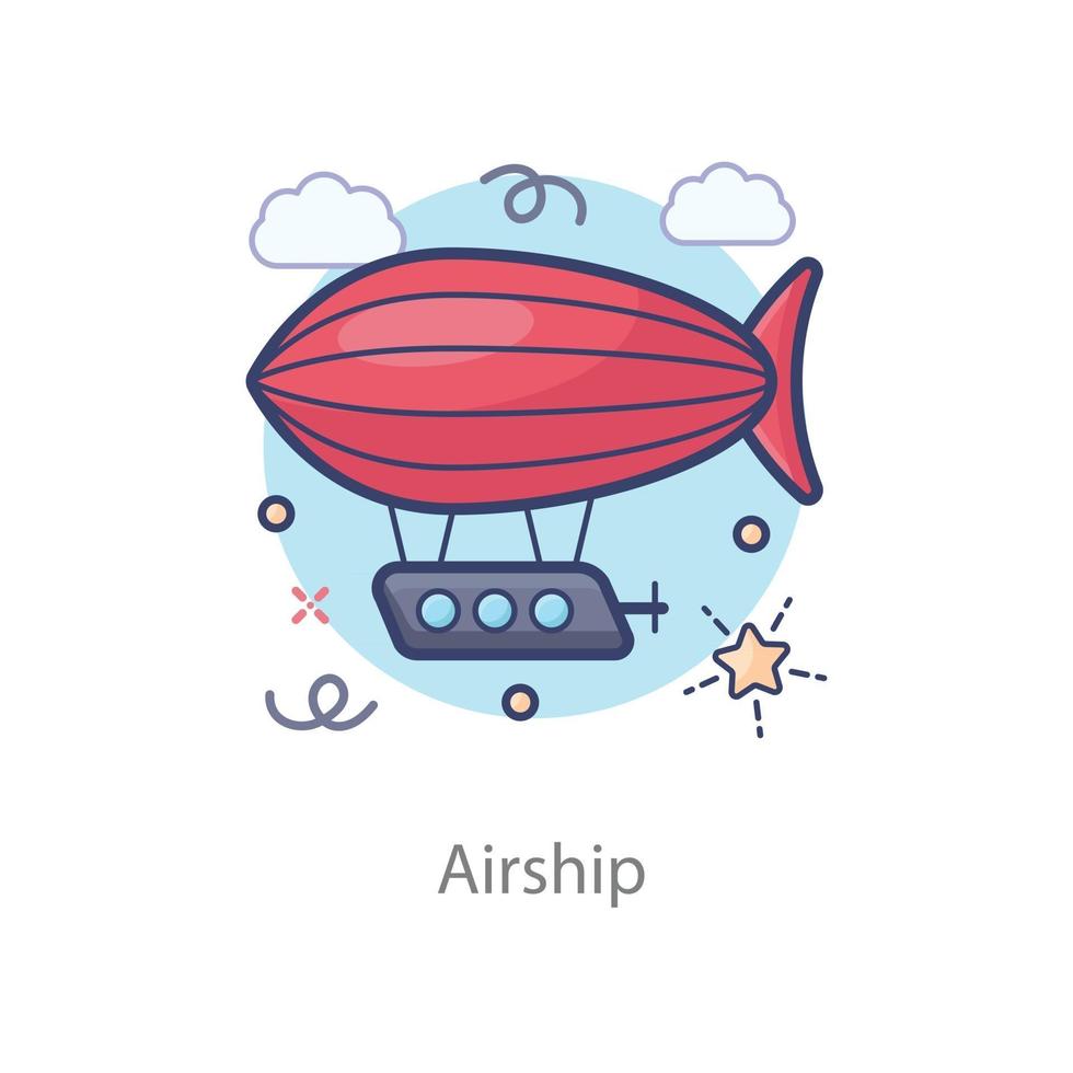 Blimp Style Spaceship vector