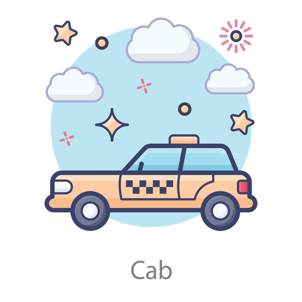 Cab Local Transport vector
