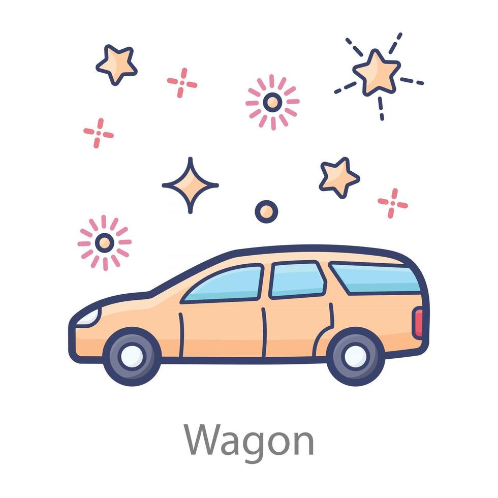 Beautiful Wagon Design vector