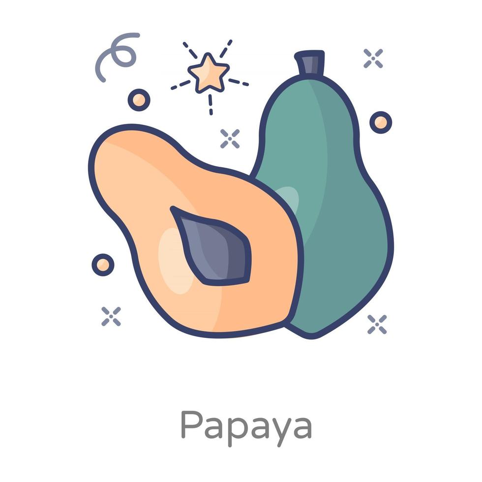 Papaya Fiber Fruit vector