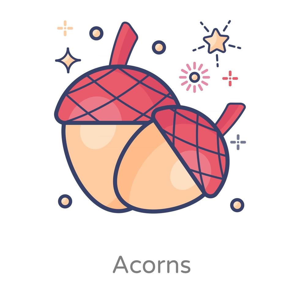 Design of Acorns vector