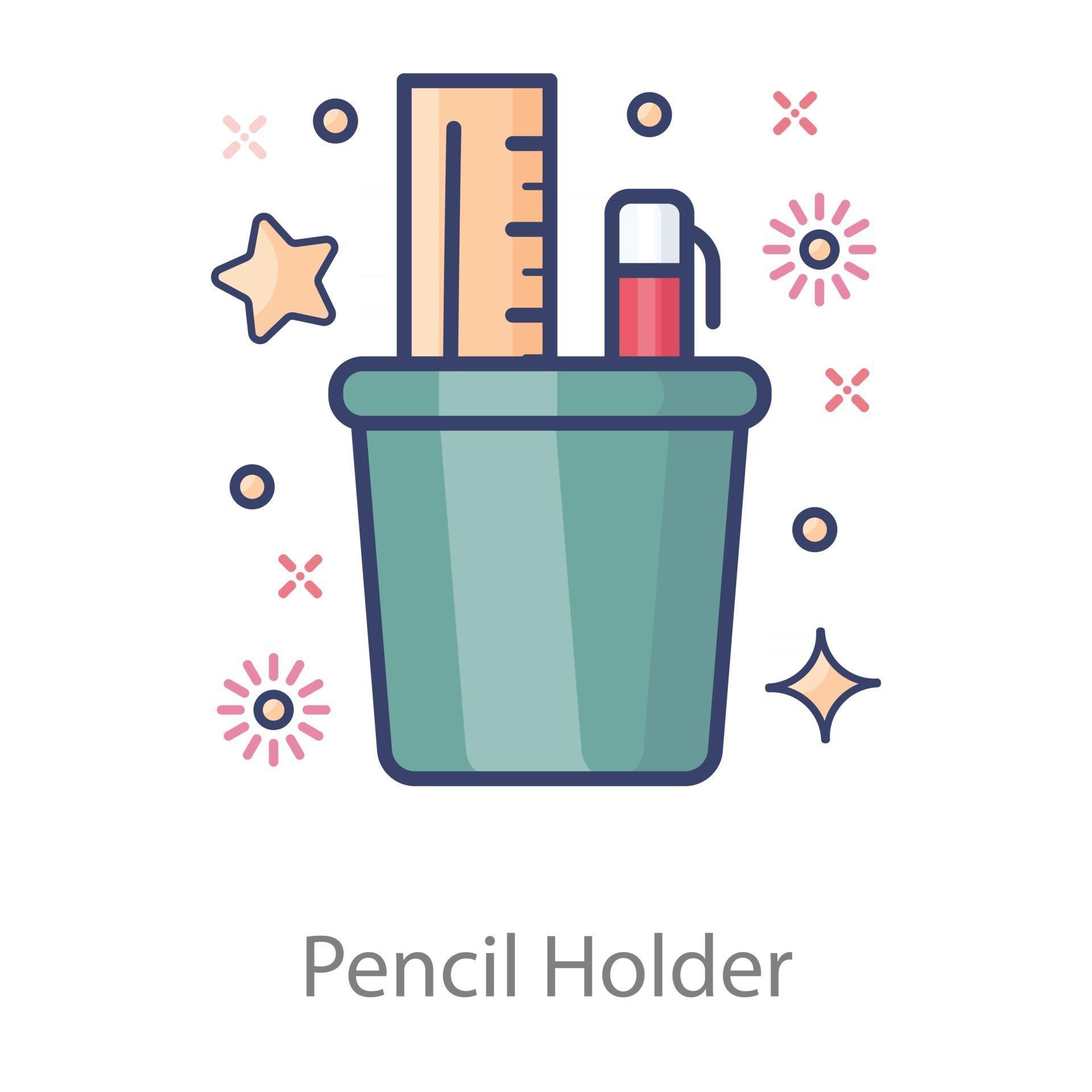 Pencil Holder style 2574287 Vector Art at Vecteezy