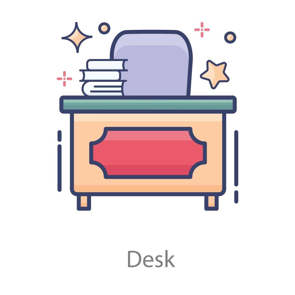 Desk Workspace style vector