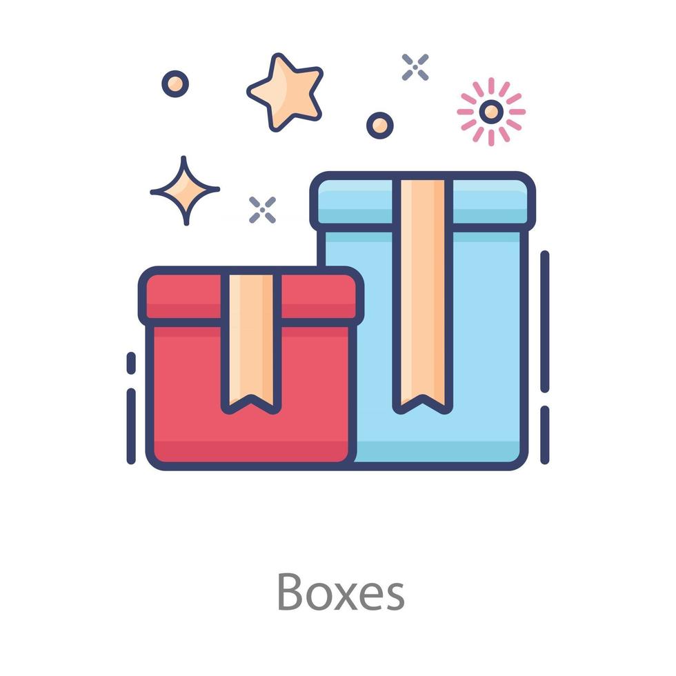 Design of Gift Boxes vector