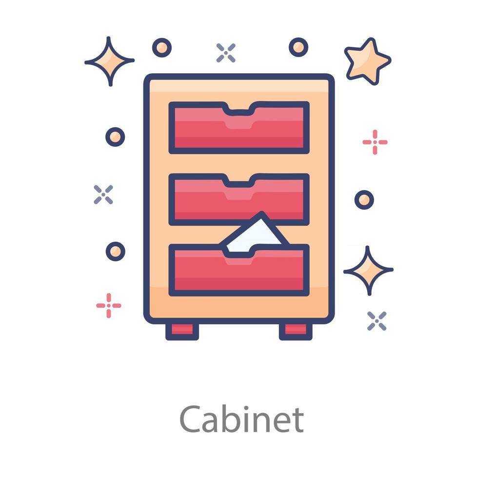 Filing Cabinet Drawer vector