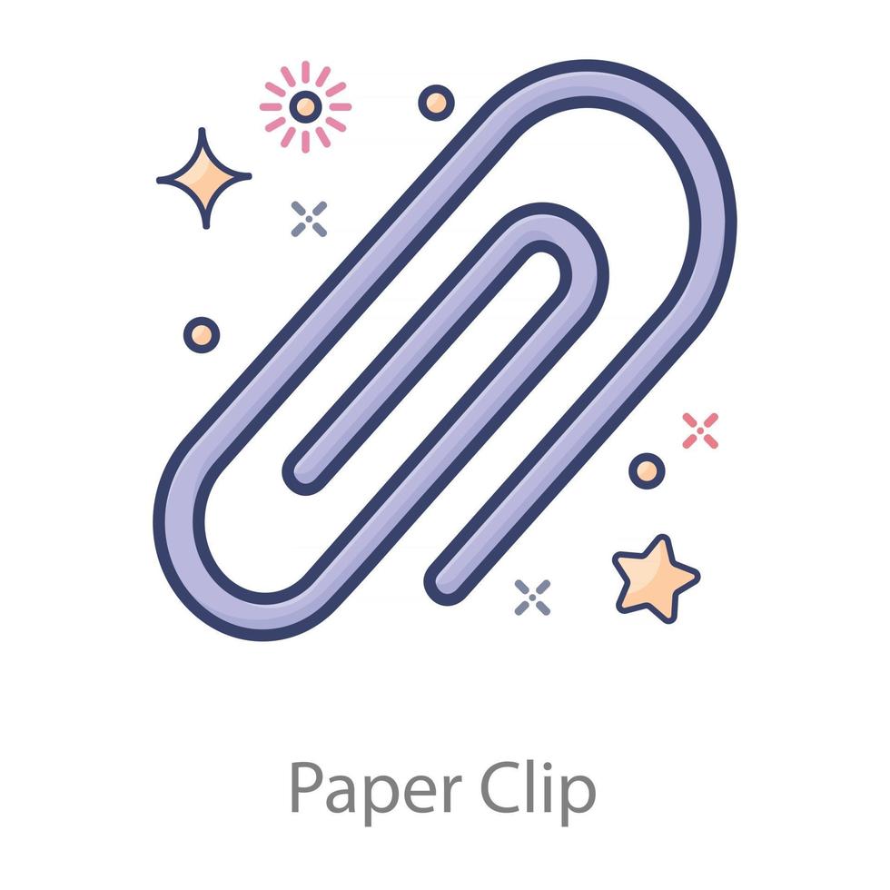 Paper Clip Bent vector