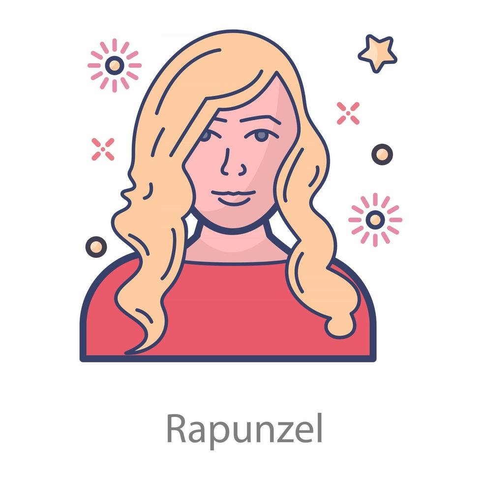 rapunzel personaje hada vector