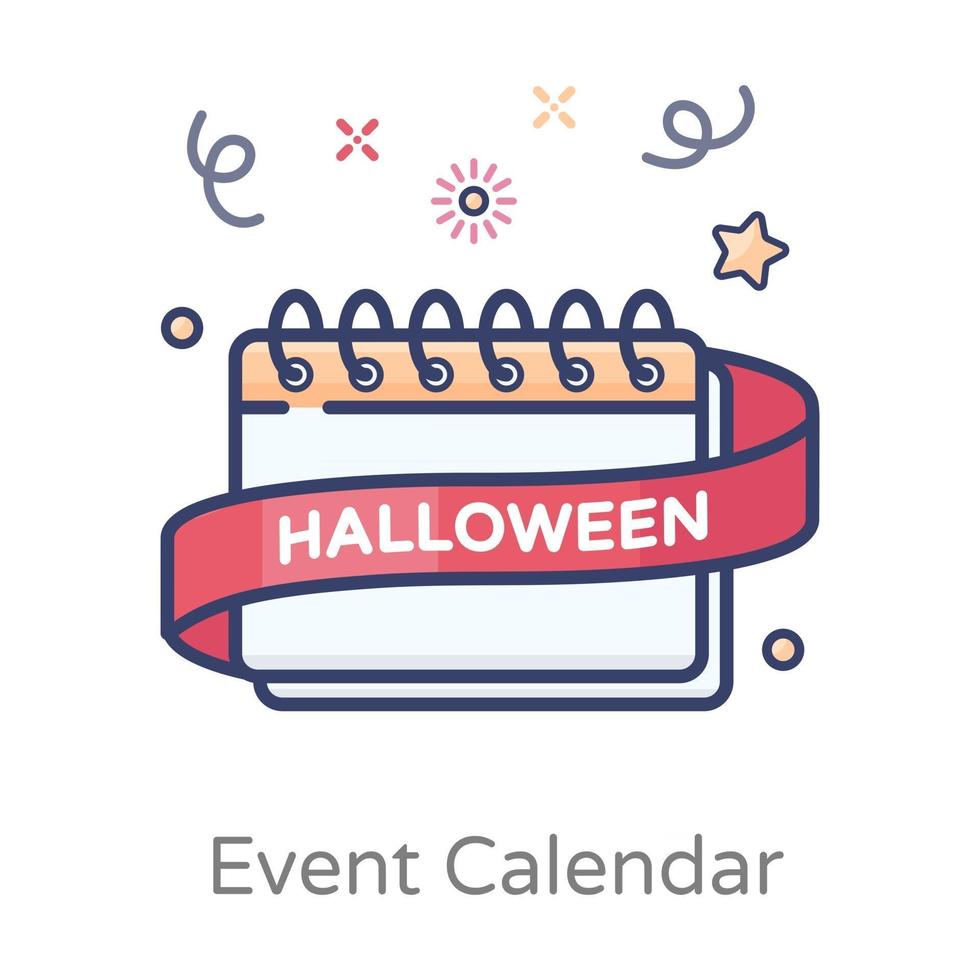 Halloween Event Calendar Design vector