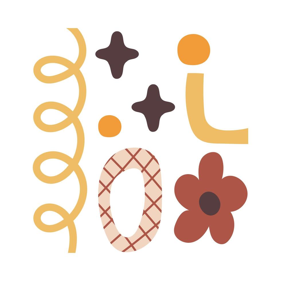 contemporary art work textile style icon vector