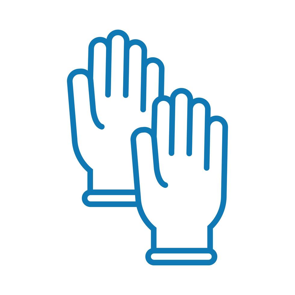 rubber gloves line style icon vector