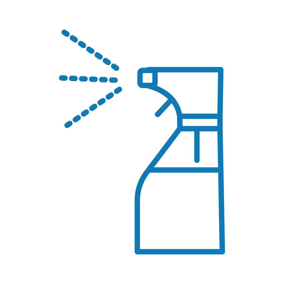 spray bottle medical product line style vector