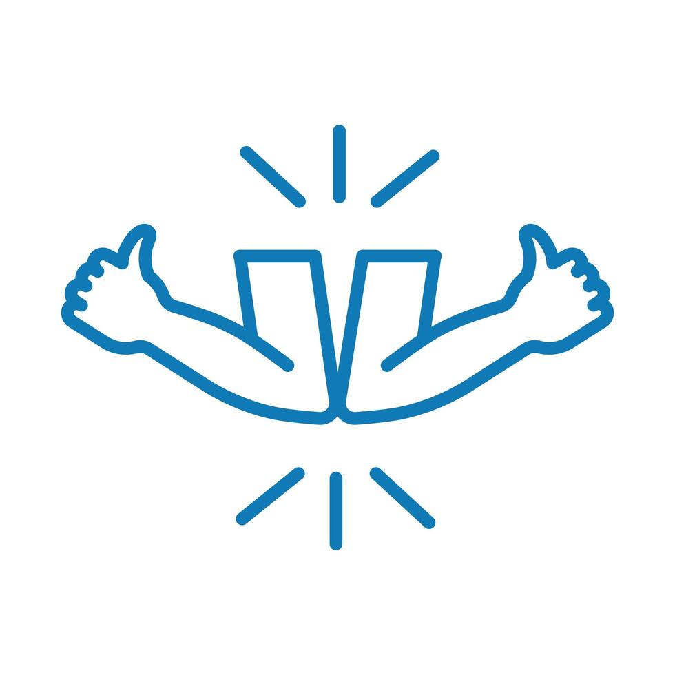 greeting hitting elbows line style icon vector