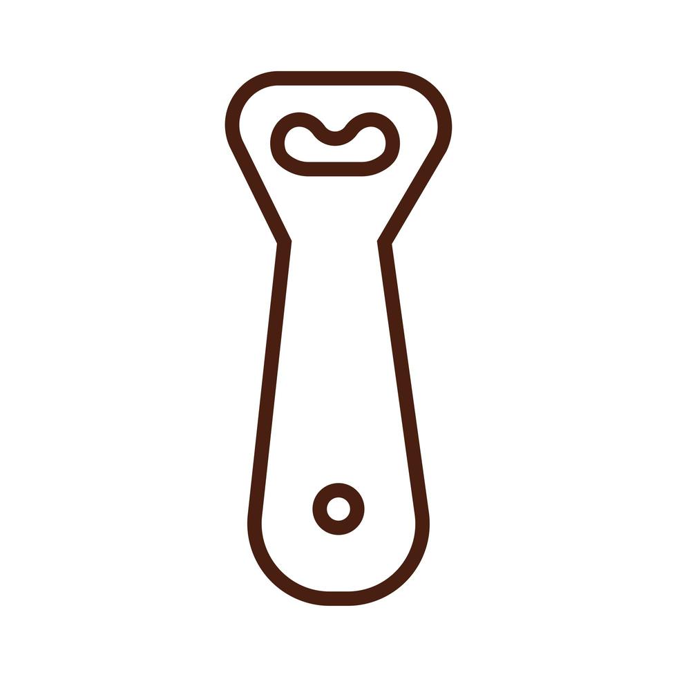 bottle opener tool line and fill style icon vector