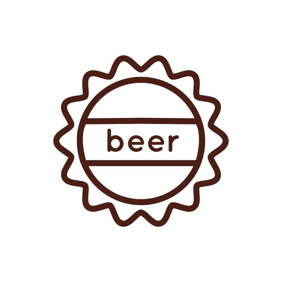 beer tap cork line style icon vector
