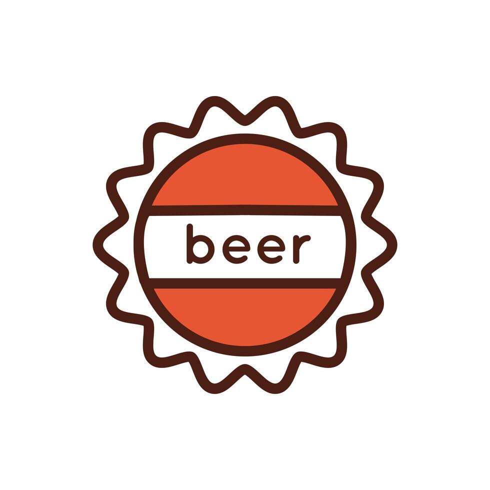 beer tap cork line and fill style icon vector