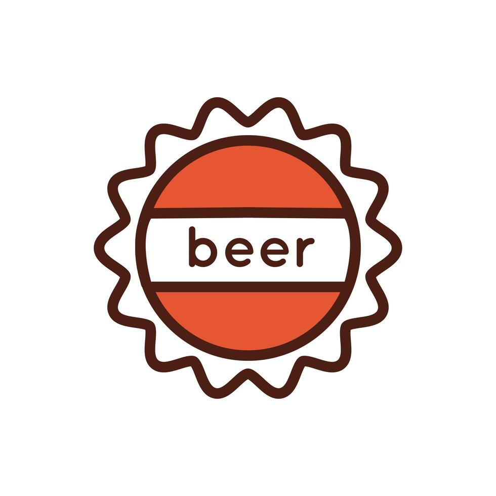 beer tap cork line and fill style icon vector