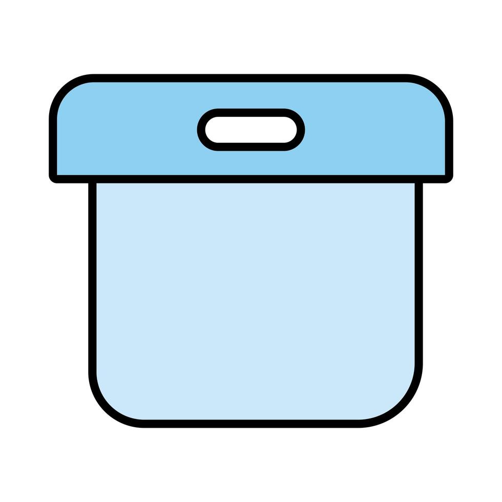 office carton box line and fill style icon vector