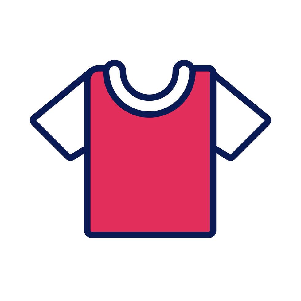 shirt clothes line and fill style icon vector