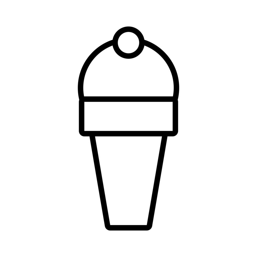 delicioso helado icono de estilo de línea vector