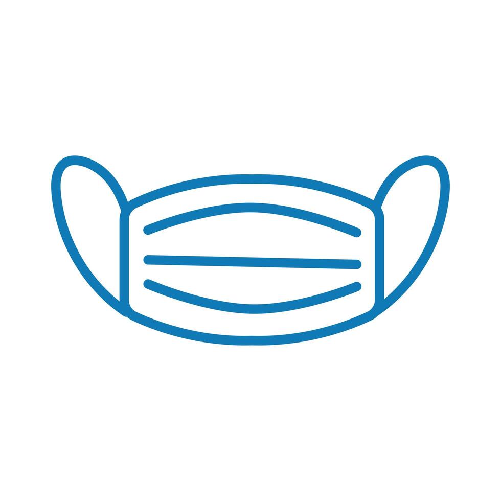 face mask accessory line style vector