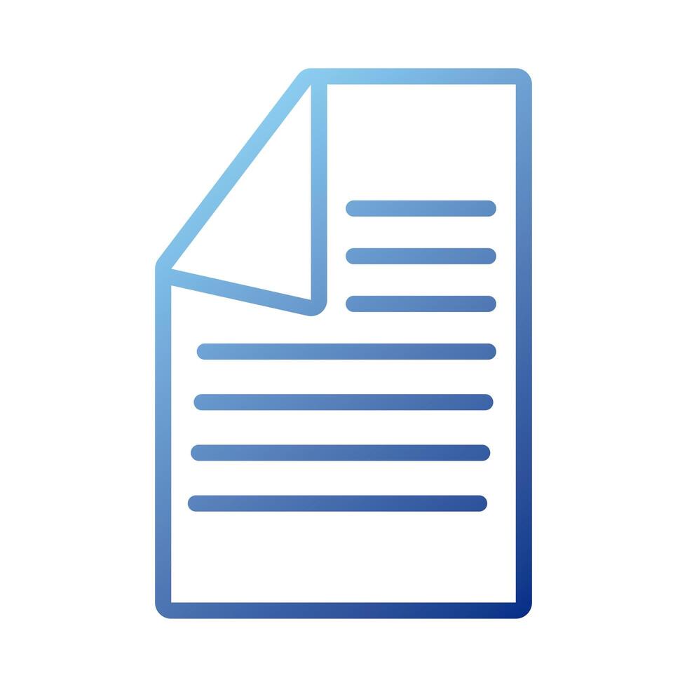 paper document gradient style icon vector