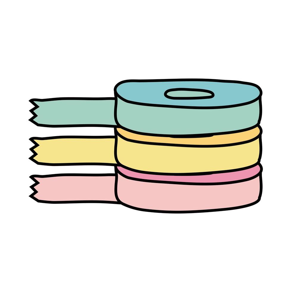 tapes rolls supplies free form style icon vector