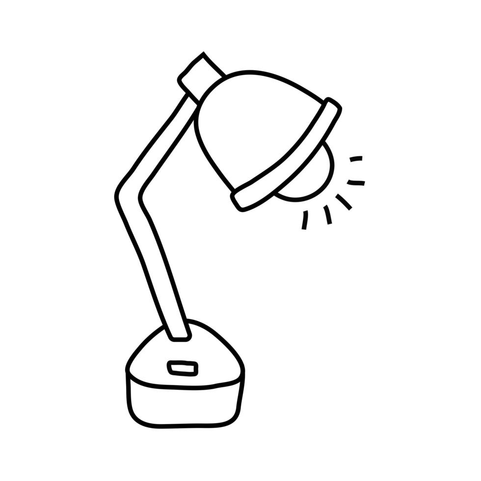 desk lamp supply line style icon vector