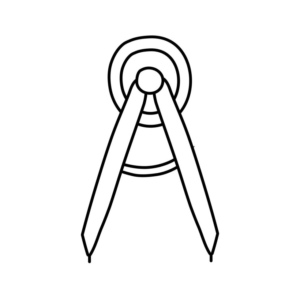 compass school supply line style icon vector