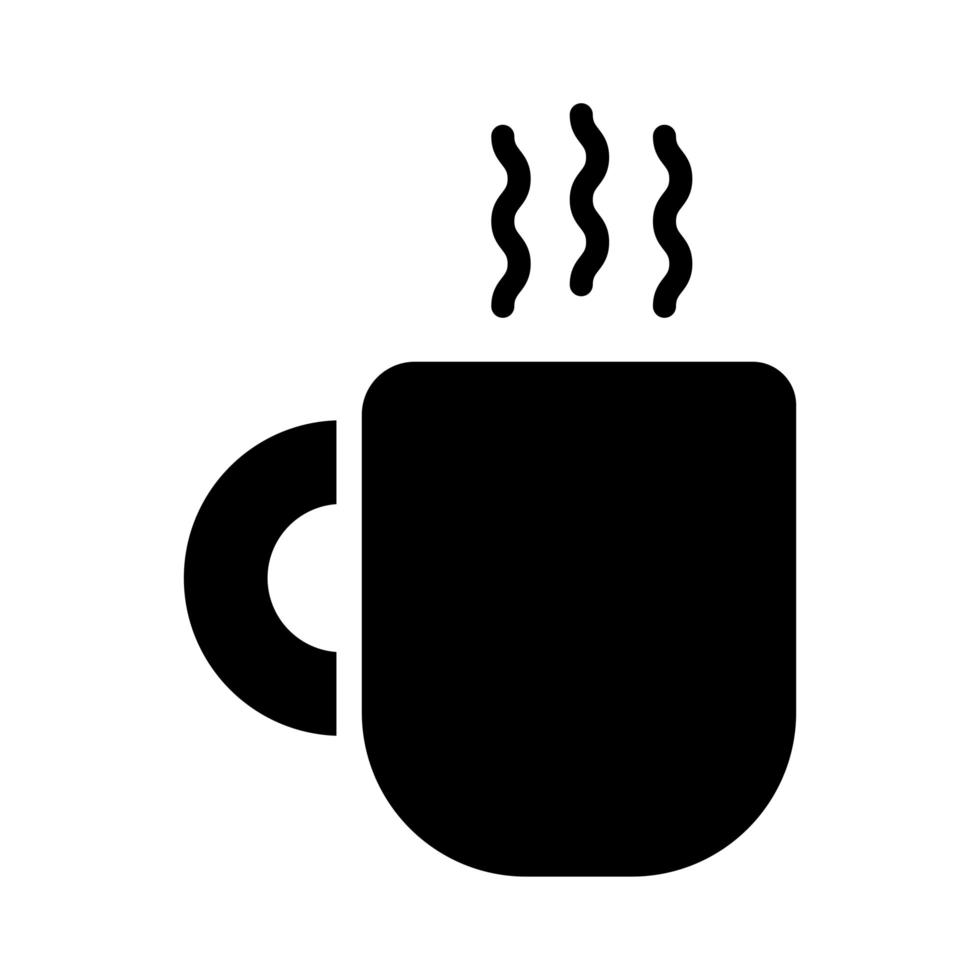 coffee cup drink silhouette style icon vector