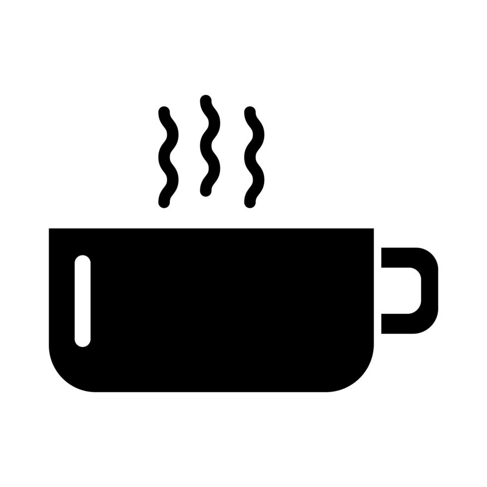 coffee cup drink silhouette style icon vector