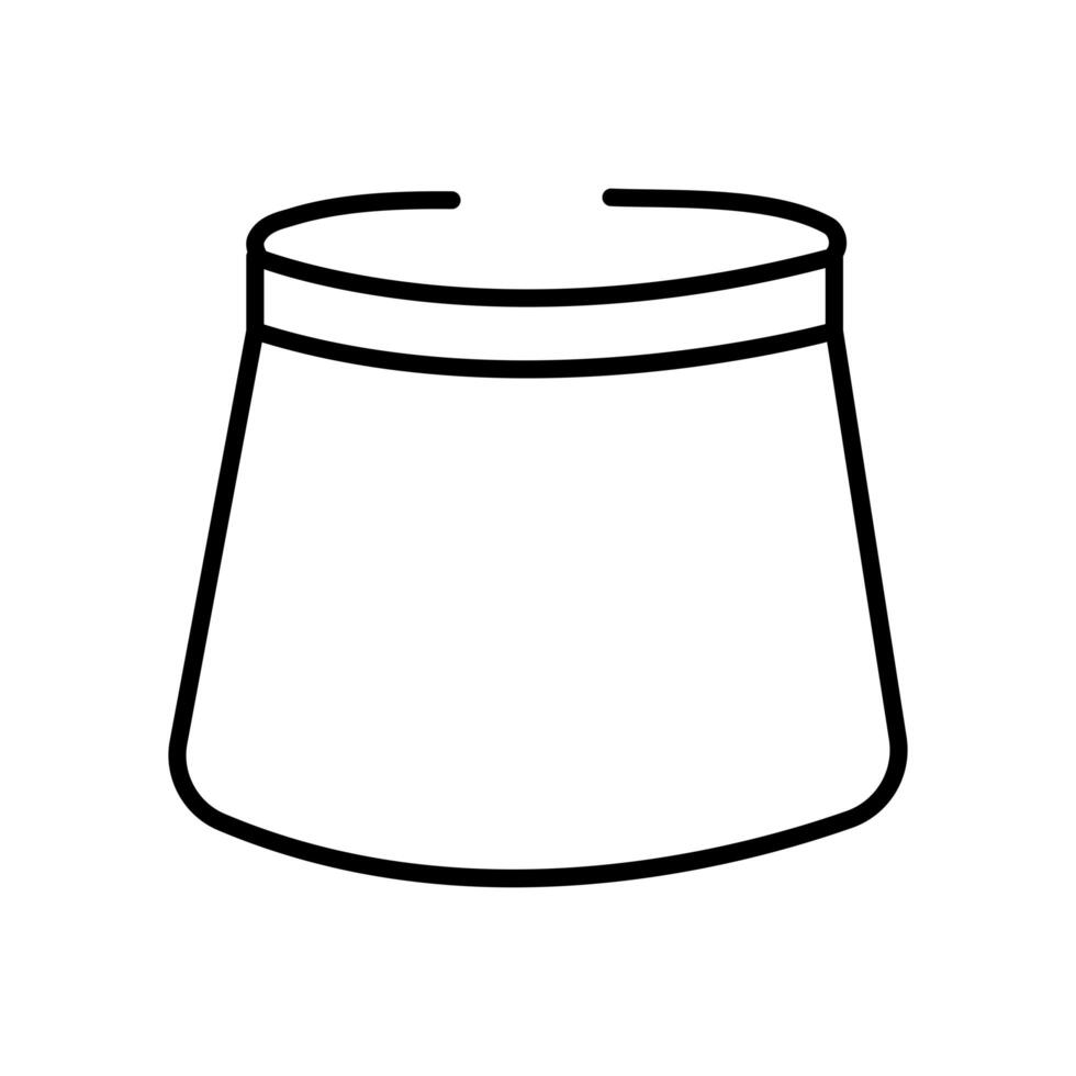face shield mask covid19 protection line style vector
