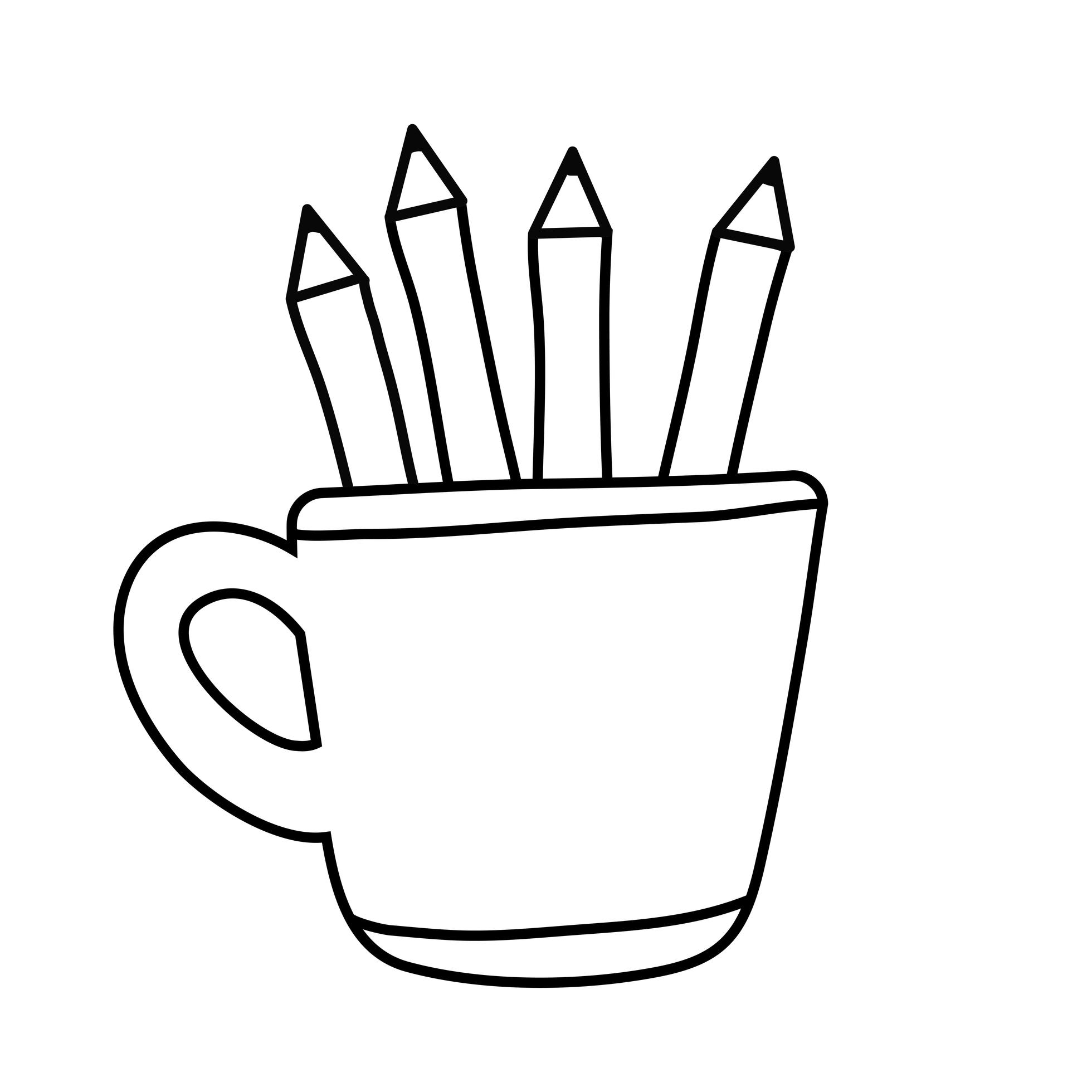 pencils holders line style icon 2576012 Vector Art at Vecteezy