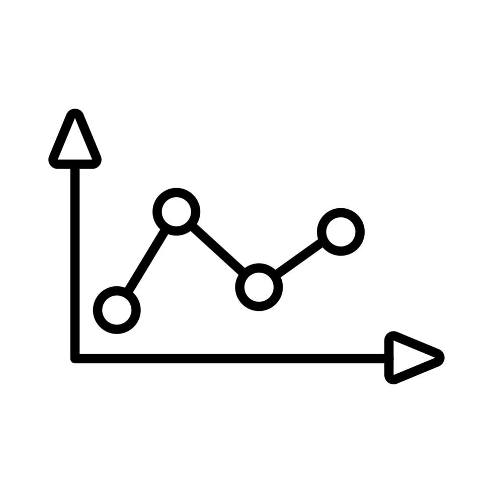 infographic statistics bars with arrow line style vector