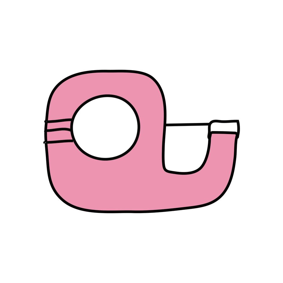 tape dispenser free form style icon vector