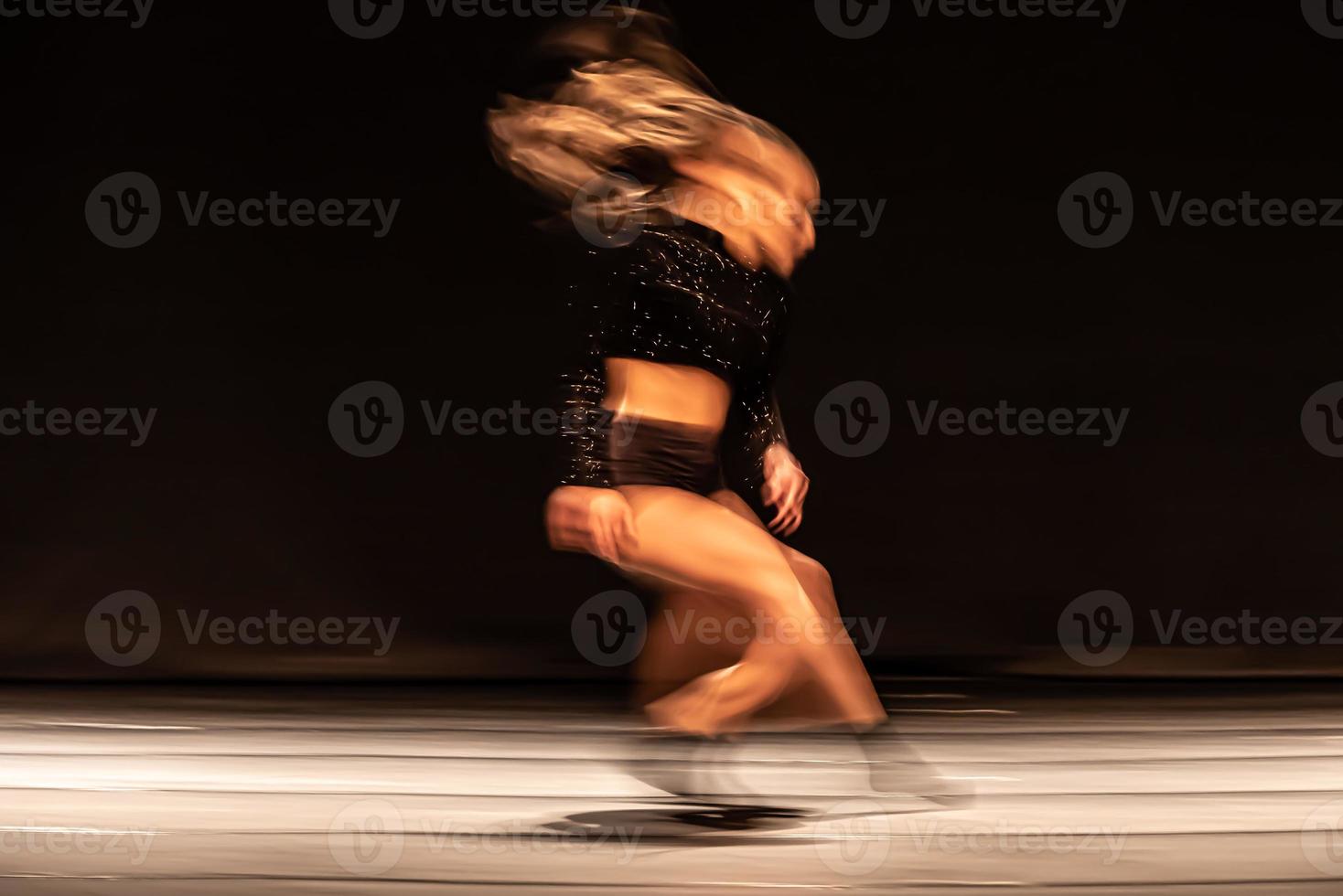 The abstract movement of the dance photo