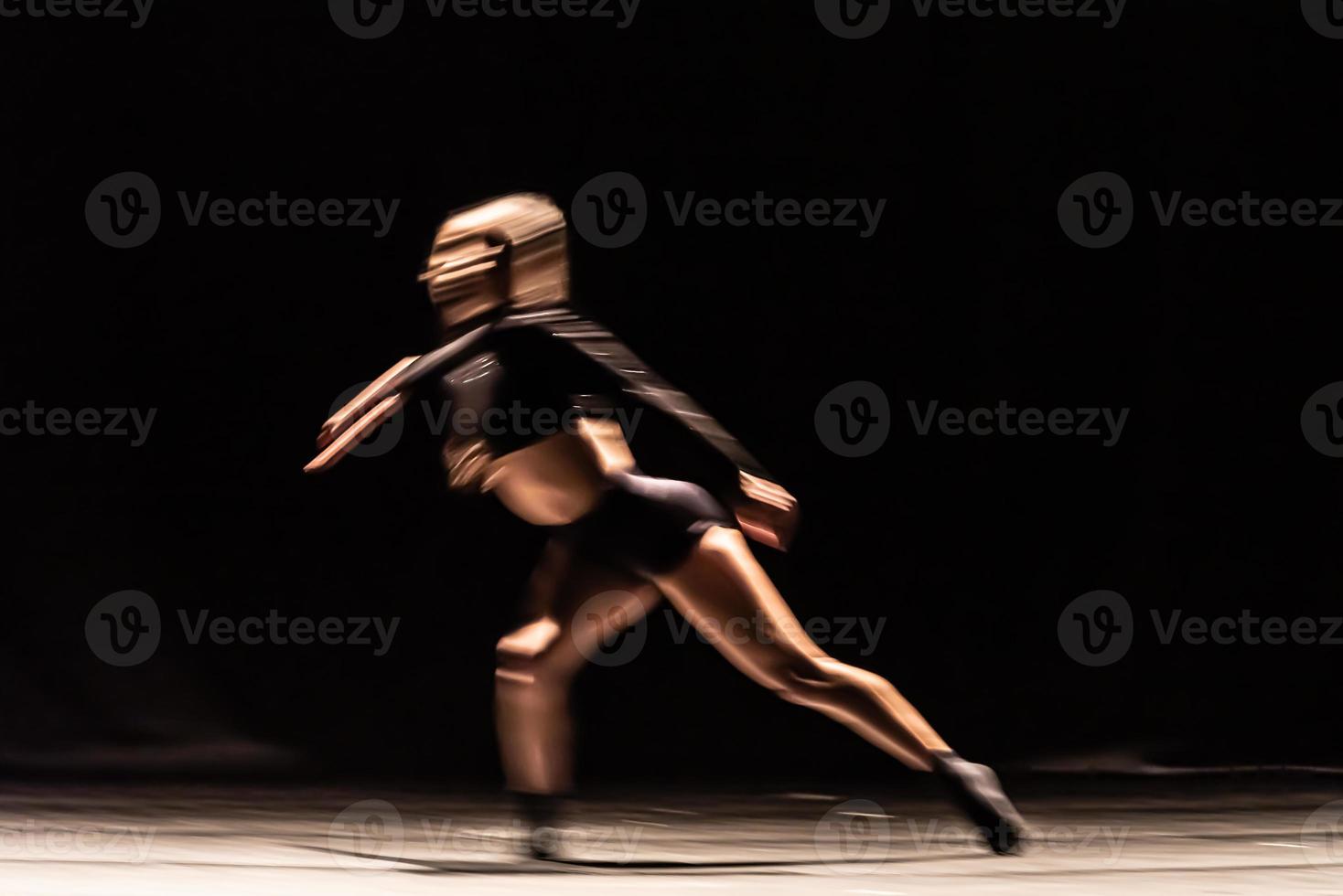 The abstract movement of the dance photo