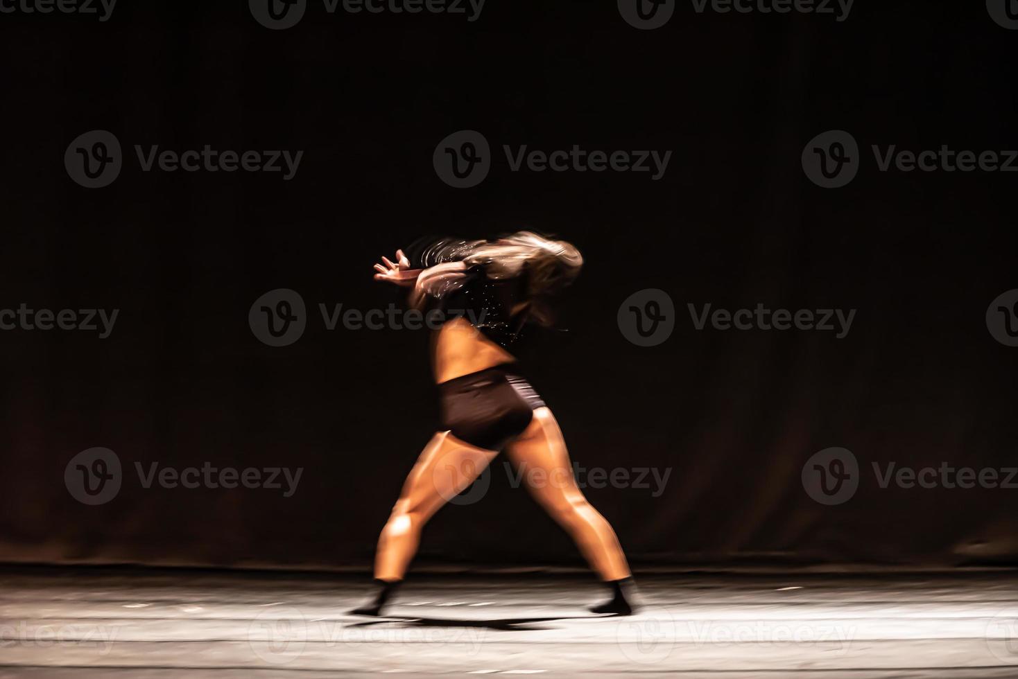 The abstract movement of the dance photo