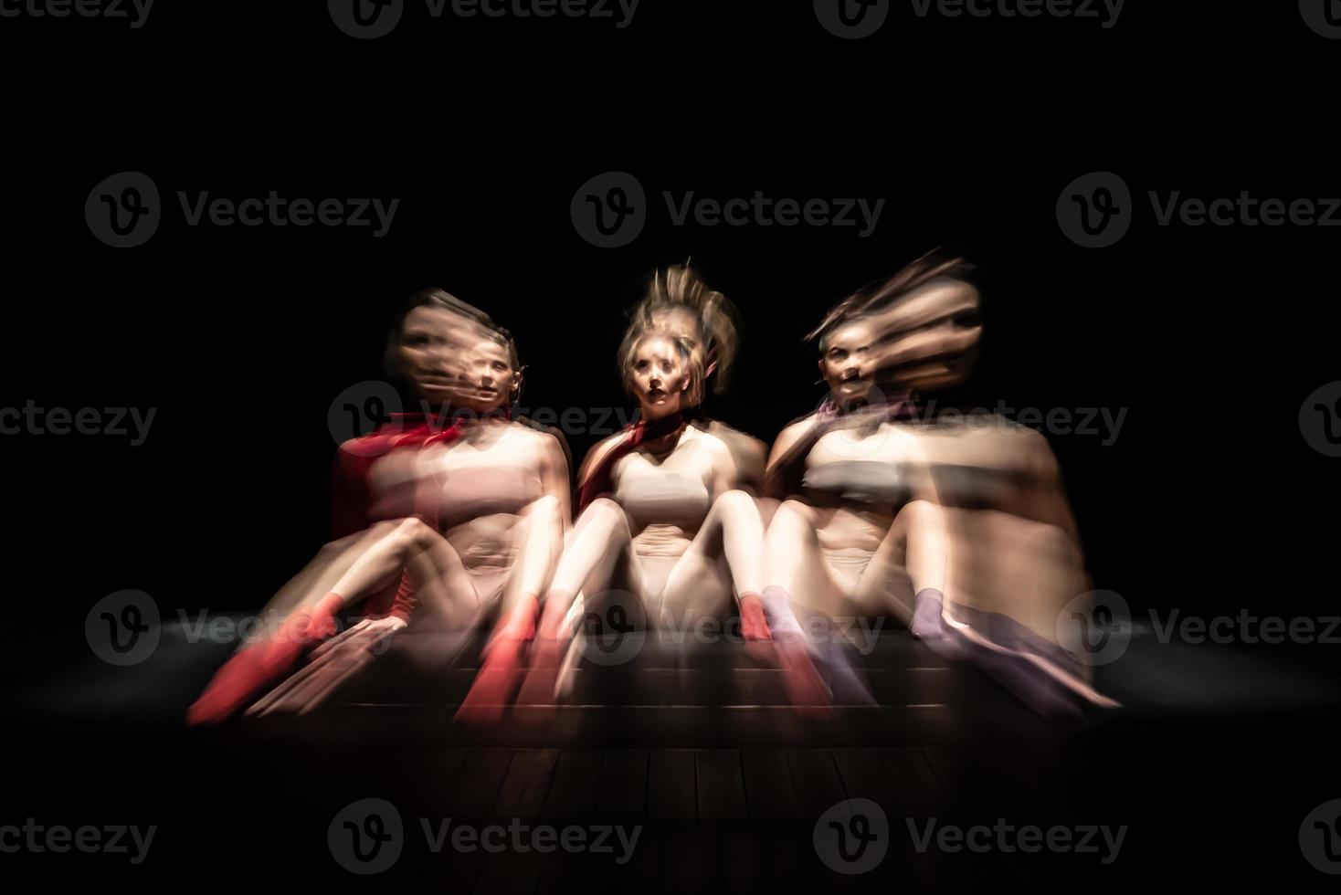 The abstract movement of the dance photo