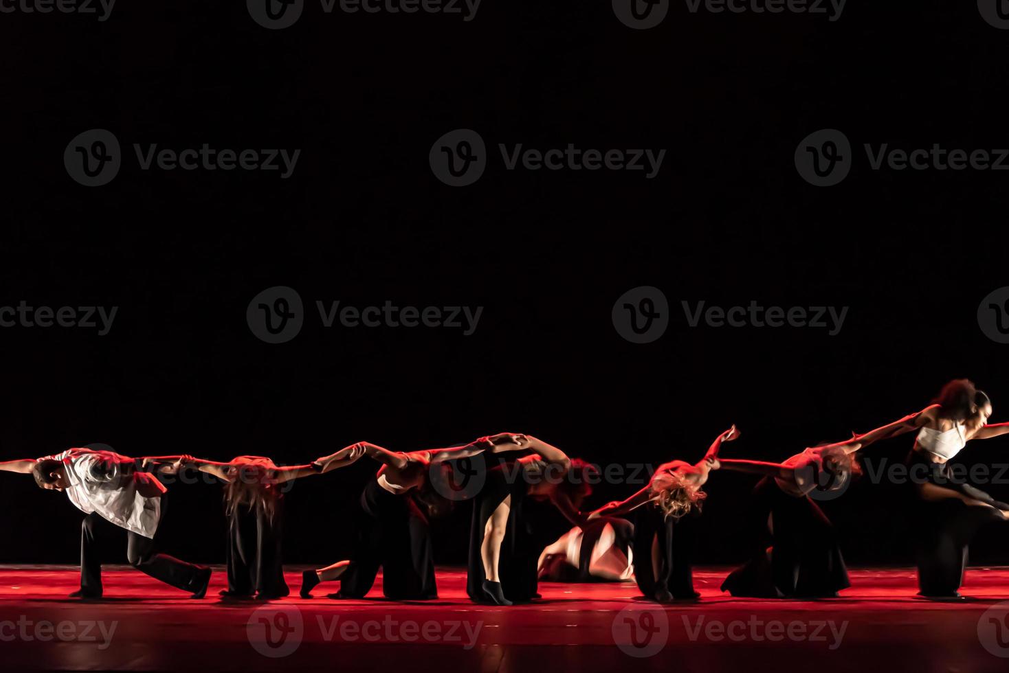 The abstract movement of the dance photo